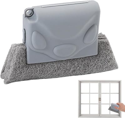 Raam Track Reiniger - Kleine Schrobber Borstel - Moeilijke Plekken Schoonmaken - Antislip Handgreep