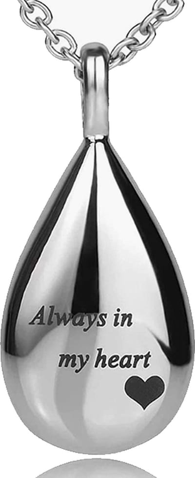 Luxe Ashanger - met Ketting - Voor As, Haren of Parfum - Assieraad - As Ketting - Gedenksieraad - Urn - Incl. As vuller en Opbergzakje - Always in my Heart