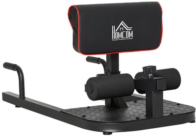 3-in-1 Sissy Squat Trainerr - Beentrainer, Buik- en Bilspiertrainer - Multifunctioneel - Verstelbaar - Ab trainer - Push up Grips - tot 120kg - Staal - 50x97x44,5-56,5 cm - Zwart