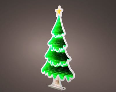 Grote LED Infinity kerstboom van 90 cm – Multicolor 3D-verlichting met 306 LED’s voor binnengebruik, perfect als eyecatcher in elk kerstinterieur