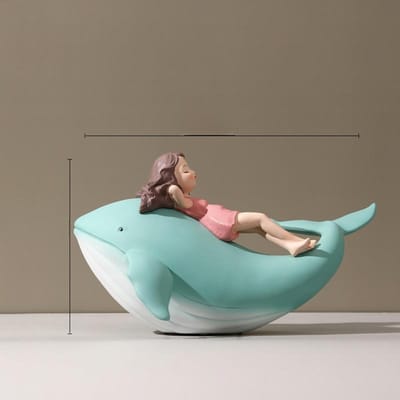 Nordische Schattige Walvis Meisje Kleine Sieraden Anime Woonkamer Tafelblad Meisjeskamer Huisdecoratie Uniek Cadeau Duurzaam