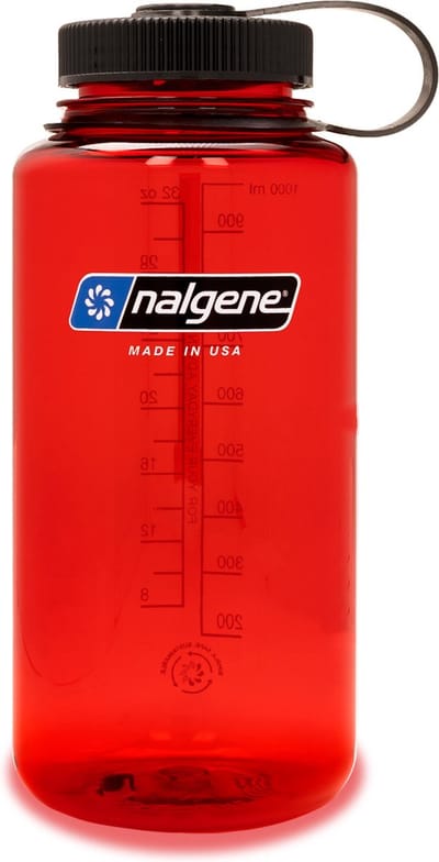 Nalgene - Wide Mouth Bottle - drinkfles - waterfles - lekvrij - 1000ml - SUSTAIN - BPA free - Red