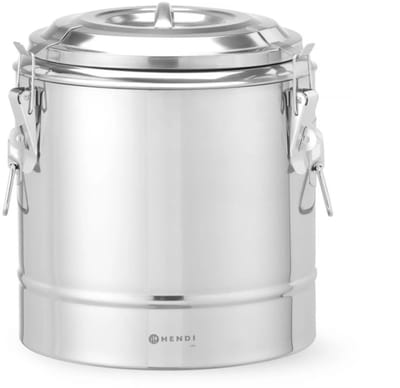 HENDI Warmhoud transportcontainer - roestvast staal - 11 liter - 30x34,5 cm - zilver - horeca