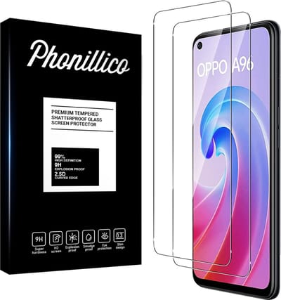 Screenprotector voor Oppo A96 - 2 stuks Beschermglas van glas Transparante glazen schermbeschermfolie