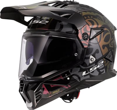 LS2 Helm Pioneer II Rangi MX702 zwart / paars maat XXL