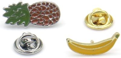 Set Sierspelden – Banaan & Ananas – Pins – Tropische Stijl – 2 stuks
