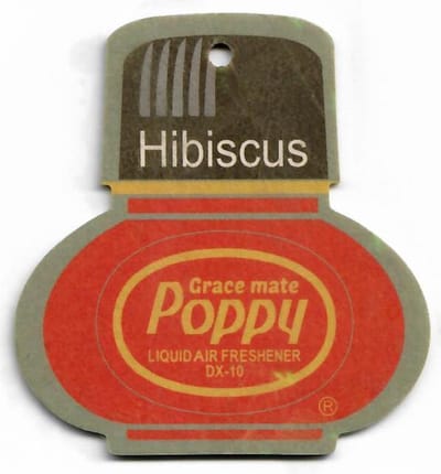 Poppy Grace Mate Geurhanger Hibiscus- Perfume - Luchtverfrisser auto – Geurhanger – Wonderflesje – Autogeur