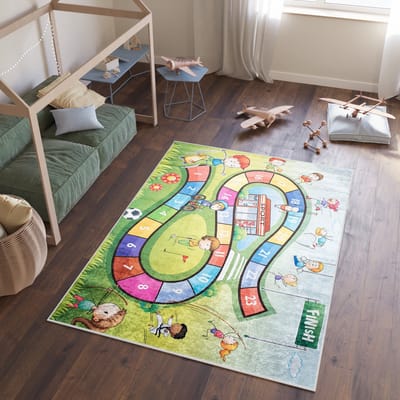 Tapiso Emma Vloerkleed Speeltapijt Kleurrijk Kinderkamer Tapijt Maat- 80x150