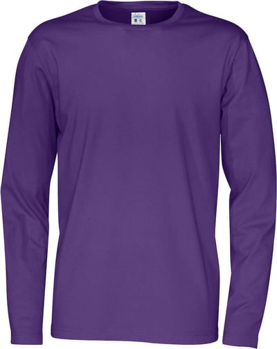 Cottover T-SHIRT LONG SLEEVE MAN - GOTS GECERTIFICEERD 141020 - Paars - S