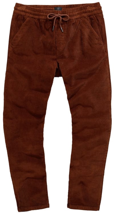 JP 1880 - Heren - Corduroy broek Modern Fit elastische band - Donkerkaramel - Maat 3XL
