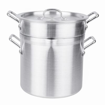Aluminium Dubbele Kookpan - 10 Liter - Vogue K645 - Horeca & Professioneel
