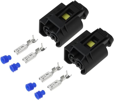 Allecto - Vrouwelijke Connector Kit - Nissan Qashqai - Directe vervanging - 2.8mm 2Pin - Brandstofinjectorstekker - Geschikt voor Nissan Qashqai - ...