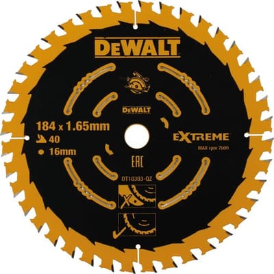 DeWalt Elite - Cirkelzaagblad - 184mm - 40 Tanden - ATB Geometrie