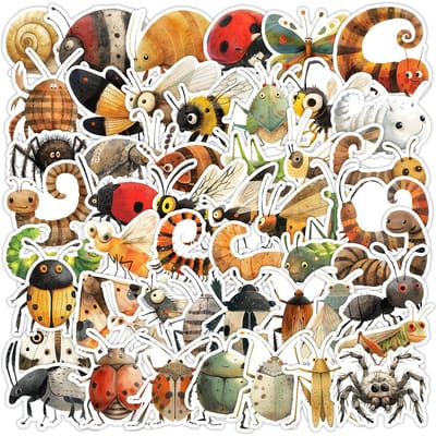 1050 Stuks Cartoon Insect Spin Rups Graffiti Stickers Grappige Persoonlijkheid Decoratieve Graffiti Sticker Speelgoed Voor Waterbeker Fiets
