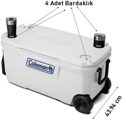 High-performance passieve koelbox tot 90 liter met UV-bescherming voor optimaal behoud van voedsel en drinken