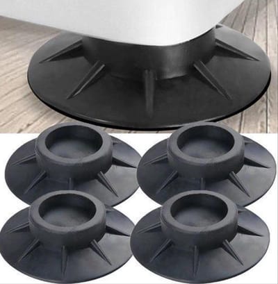 *** Trillingsdempers wasmachine – Set van 4 stuks – Extra dik - Voetjes wasmachine & droger - Wasmachine demper – Anti trillings / vibratie dempers pads – Antislip rubber – Trillingsmat – Antislipmat