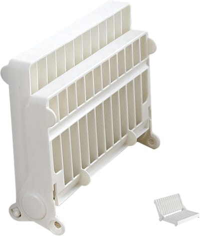 Afwasrekken Kommenafvoerrekken - Opvouwbaar Afdruiprek - Keuken Organiseren - Stabiel PP Materiaal - 20.20x19.00x15.50cm - Wit