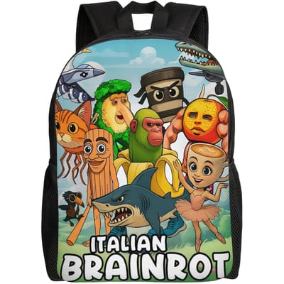 Italiaanse Brainrot Rugzak Elegante Rugzakken Dames Reizen Zachte Middelbare School Tassen Op Maat Gemaakte Rugzak as picture