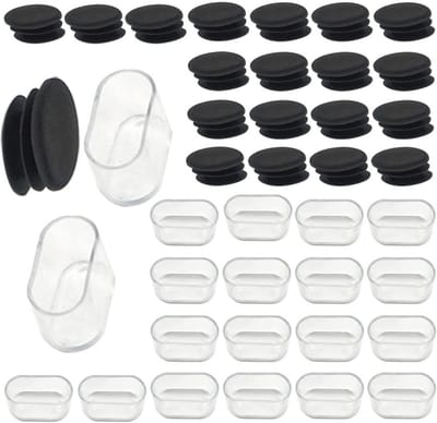Rubberen Stoelpootdoppen - 40 Stuks voor Ovale Stoelen