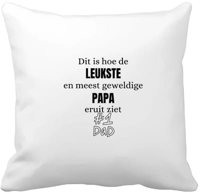 Akyol - dit is hoe de leukste en meest geweldige papa eruit ziet Kussen hoes - Vader - papa - vaderdag - cadeau - verjaardag - opa - 40 bij 40 cm