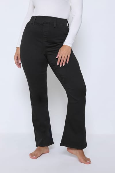 Yours Bootcut Jegging Met Hoge Elastische Taille In Zwart Size 44