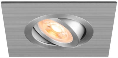 SLV inbouwspot XL GU10 10W vierkant kantelbaar zaagmaat 75mm aluminium (1007629)