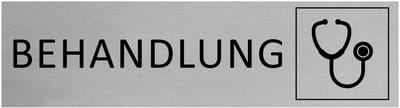 CombiCraft Aluminium Deurbordje "Behandlung " 165x45mm met tape
