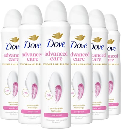 Dove - Anti-Transpirant Deodorant Spray - Advanced Care - Powder Soft - 6 x 150 ml