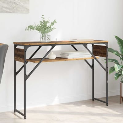 vidaXL - Consoltabel - Oud - Hout - Bewerkt - hout - 105x30x75cm