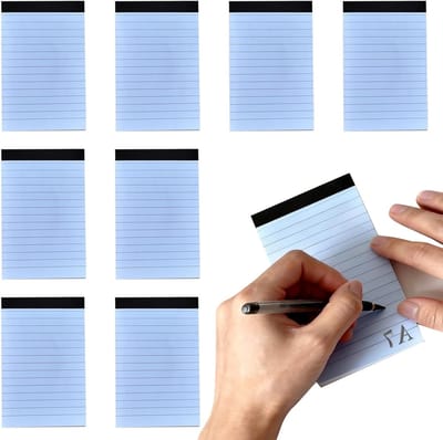 Mini Notitieboekjes 8-Pack - 3 x 5 Inch Pocketformaat - Gelijnde Vervangnotitieblokken - Perfect voor Werk, Studie, Reizen en To-Do Lijsten