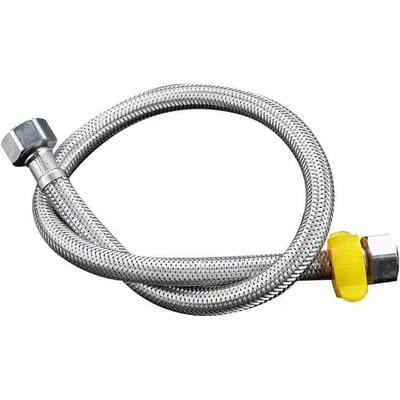 Geiser Warm- en Koudwateraanvoerslang RVS Wateraanvoerleiding voor Toilet Wassen 1m / 39.4in gray