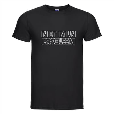 Niet mijn probleem T-shirt - 100% Katoen - Maat XS - Classic Fit - Zwart