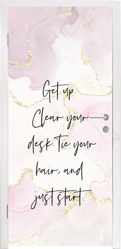 Deursticker Quotes - Studenten - Studeren - Motivatie - Leren - 95x235 cm - Deurposter