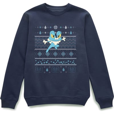 Pokemon Froakie Christmas Christmas Jumper - Navy - XL