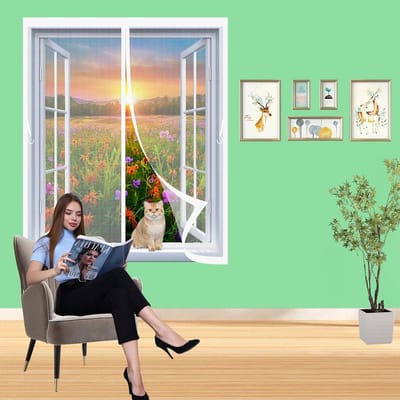 Extra Grote Magnetische Hordeuren Hor 121 x 204 cm Wit - Eenvoudige Montage Zonder Boren