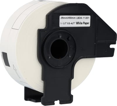 Dappaz - 5 stuks Brother DK-11201 Compatible Label - Standaard Adreslabel - 29 x 90 mm - 400 Labels per Rol - Zwart op Wit - Papier - Etiketten