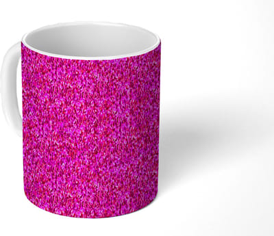 Mok - Koffiemok - Vloeiend - Olie - Verf - Texturen - Fel roze - Mokken - 350 ML - Beker - Koffiemokken - Theemok