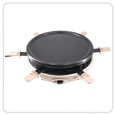 Crêpe - Raclette - Grill Happy Cheese Trio voor 6 Personen - 1200W