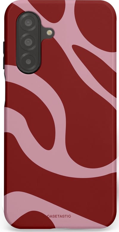 Casetastic hoesje geschikt voor Samsung Galaxy A26 - Dubbellaagse bescherming - Roze Rode Framboos Blobs - Fashion Case - Bordeaux Lila