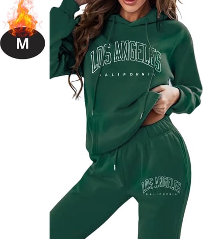 Nivard Joggingpak - Huispak - Volwassenen - Trainingspak - Comfortabel - Joggingsbroek - Tracksuit - Dames - Winter - Donkergroen - M