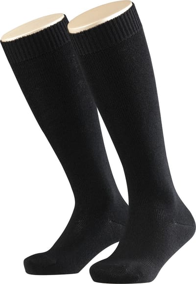 FALKE Comfort Wool lang eenkleurig wol kniekousen kinderen grijs - maat 35-38