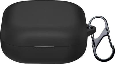 Somstyle Hoesje Geschikt voor AfterShokz Openfit - Siliconen Draadloze Oordopjes Hoesje met Clip – Zwart