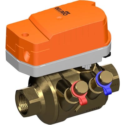 Belimo PI Zoneklep Rp3/4 Kvs0.98 24VAC/DC Fail-Safe 75s MP-Bus 1Nm IP40 Aansluitklem Meetpoorten C220QPT-F/CQK24A-MPL-T