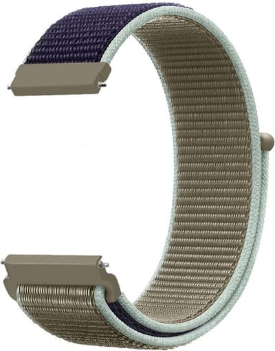 Stravo 20mm Nylon klittenbandje Smartwatchbandje - Horlogebandje geschikt voor Samsung Galaxy Watch 7 / 6 / 5 / Pro / 4 / 3 / Active 2 - Garmin Approach / Forerunner / Venu 2 Plus / SQ / Vivomove - Polar Ignite / Unite / Huawei - Kleuren 6#