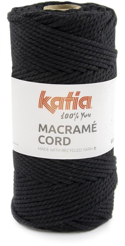 Katia Macramé Cord - 119 zwart - Katoen Garen