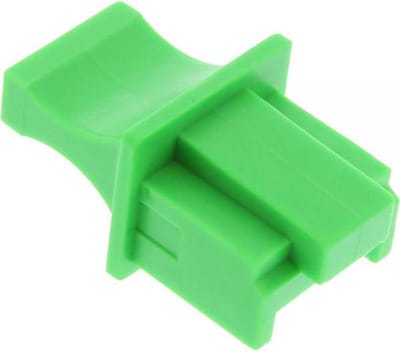 RJ45 (m) afsluitcovers voor RJ45 (v) poorten met platte greep - 10 stuks / groen