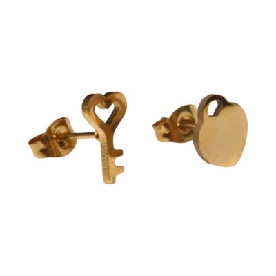 Sleutel oorbellen - Stijlvolle stalen accessoires - 10mm - hartje