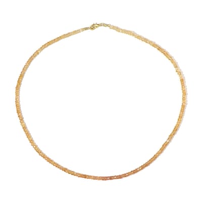 Cavill - Zilveren Halsketting - 925 Sterling Zilver Verguld - Keizerlijke Topaas 51 74 ct - Fancy Gefacetteerde Kralen - Elegant 45 cm