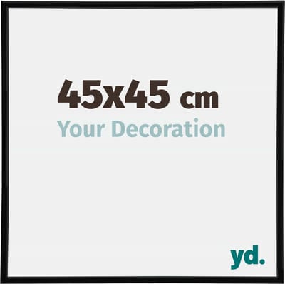 Your Decoration - Fotolijst 45x45 cm - Kunststof - Zwart Hoogglans - Annecy