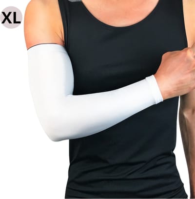 Nivard Polswarmers - Armwarmers Dames - Duimopening - Wol - Armstukken - Winter - Wit - Maat XL
